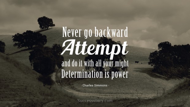never go backward